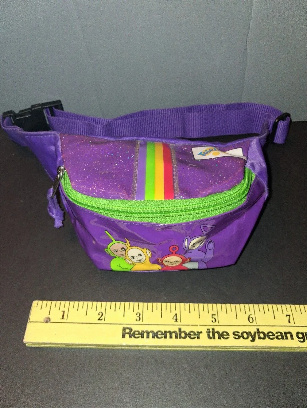 RARE!!! HTF Vintage Teletubbies Purple Fanny Pack Belt Bag